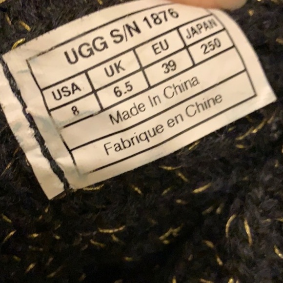Ugg Classic Cardy Boots - black and gold - Picture 2 of 9